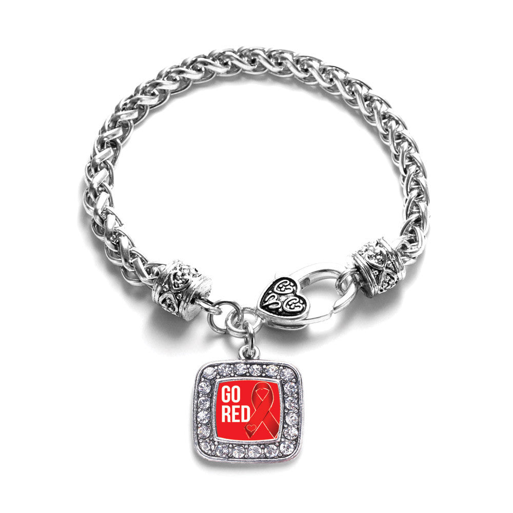 Go Red Heart Disease Awareness Square Charm