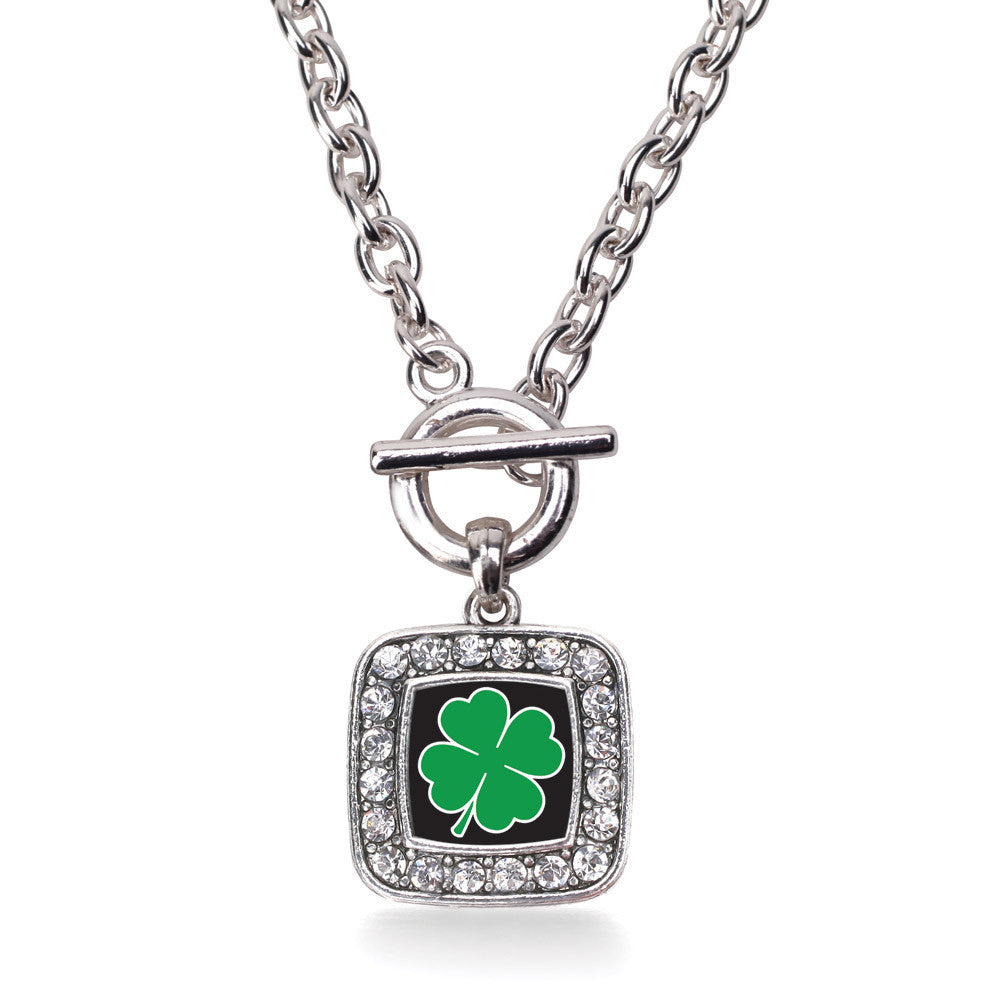 Four Leaf Clover Square Charm