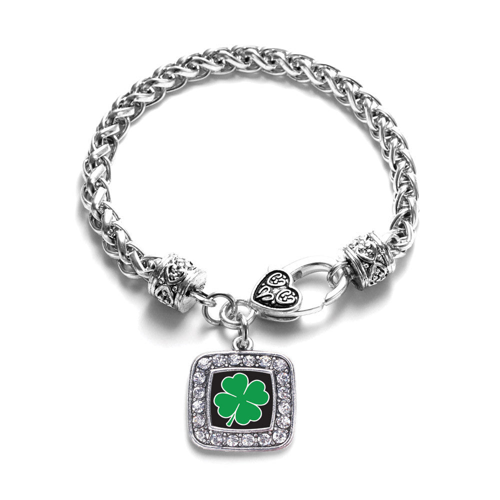 Four Leaf Clover Square Charm