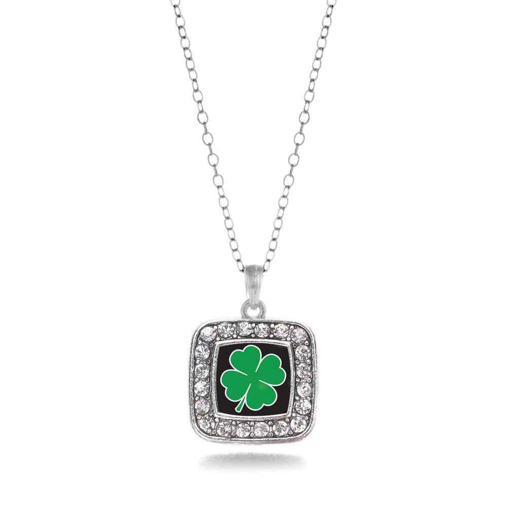 Four Leaf Clover Square Charm