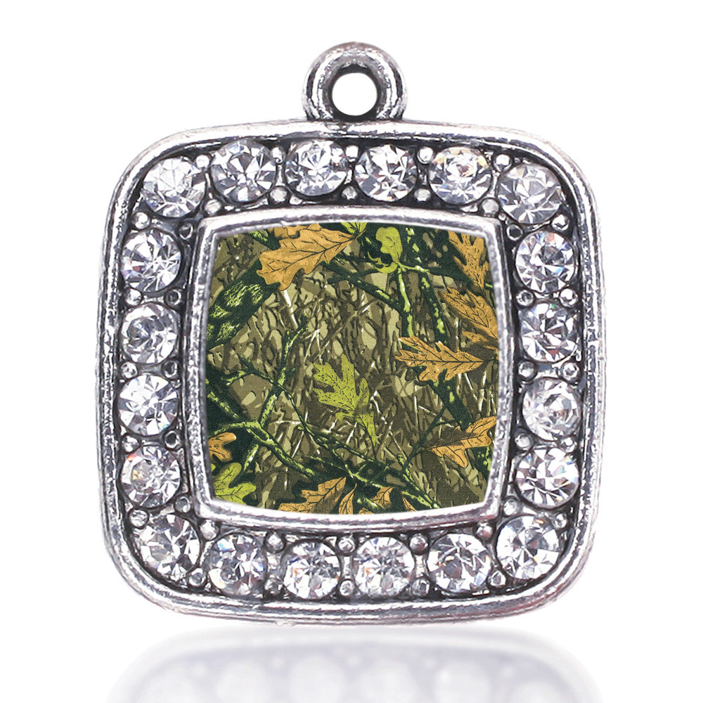 Green Hunting Pattern Square Charm