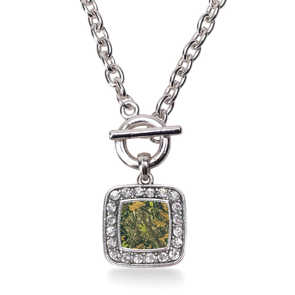 Green Hunting Pattern Square Charm
