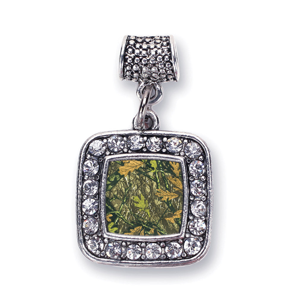 Green Hunting Pattern Square Charm