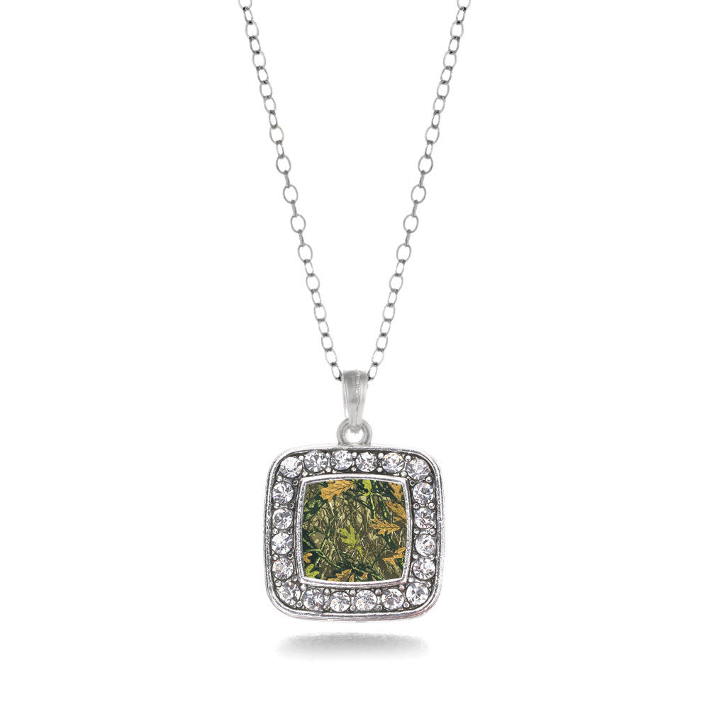 Green Hunting Pattern Square Charm