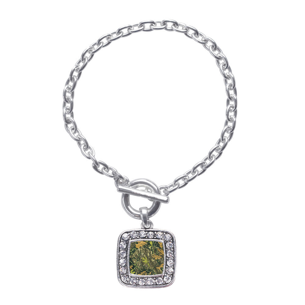 Green Hunting Pattern Square Charm