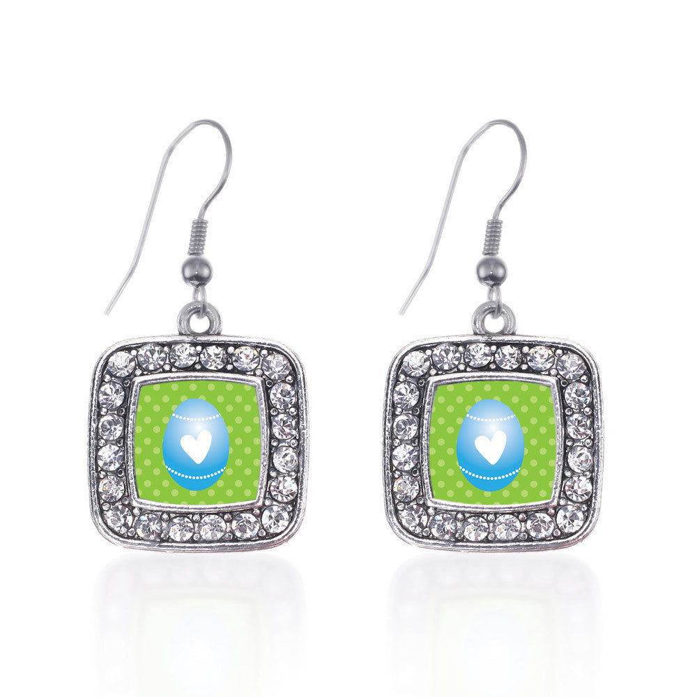 Blue Easter Egg Square Charm
