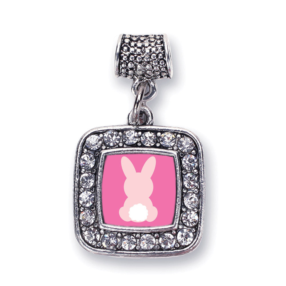 Bunny Tail  Square Charm
