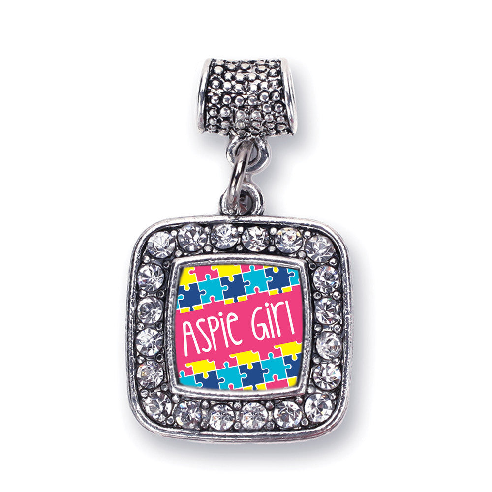 Aspie Girl Square Charm