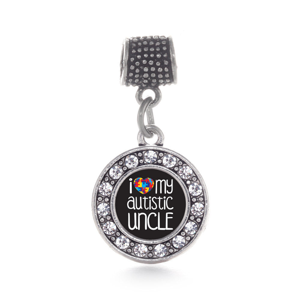 I Love My Autistic Uncle  Circle Charm