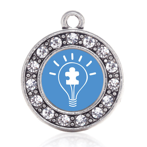 Light Bulb Autism Awareness  Circle Charm