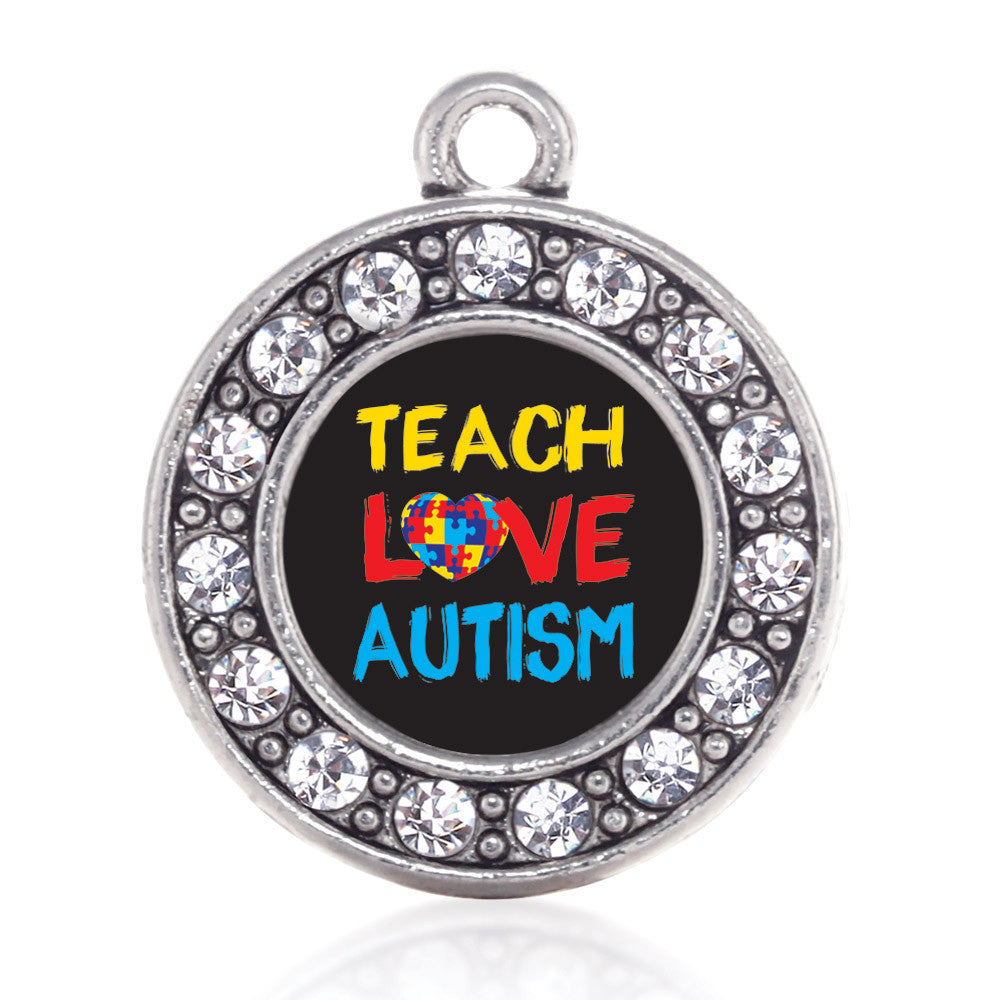 Teach Love Autism Awareness Circle Charm