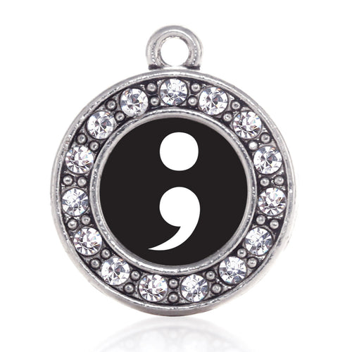 Semicolon Movement Circle Charm