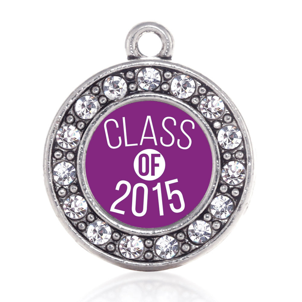 Class of 2015 Purple Circle Charm
