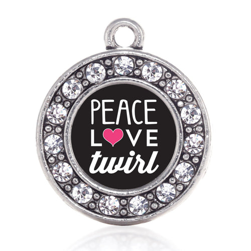 Peace Love Twirl  Circle Charm