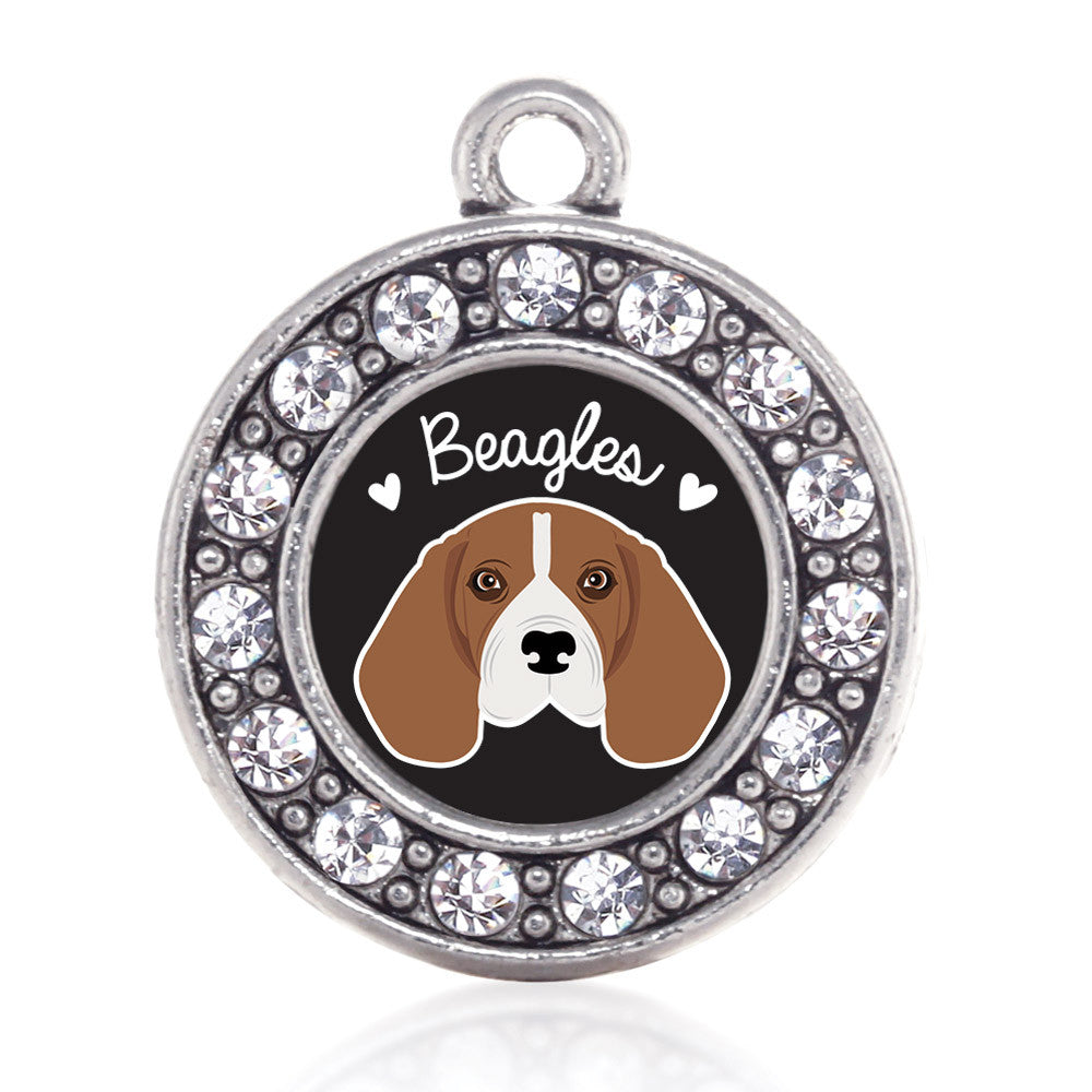 Beagle Lover Circle Charm