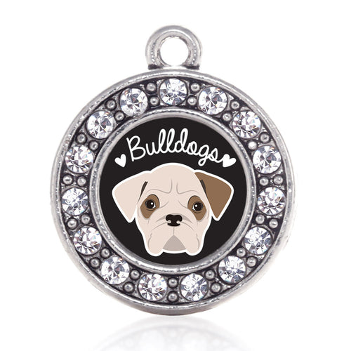 Bulldog Lover Circle Charm