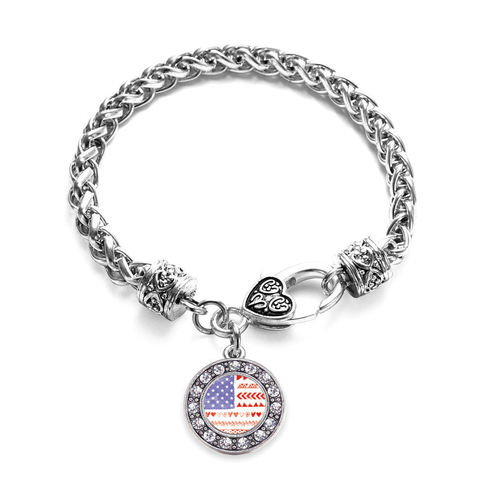 American Flag - Cute Circle Charm