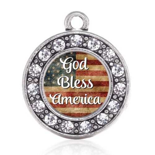 God Bless America Circle Charm