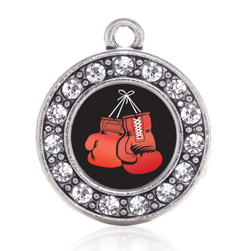 I Love Boxing Circle Charm
