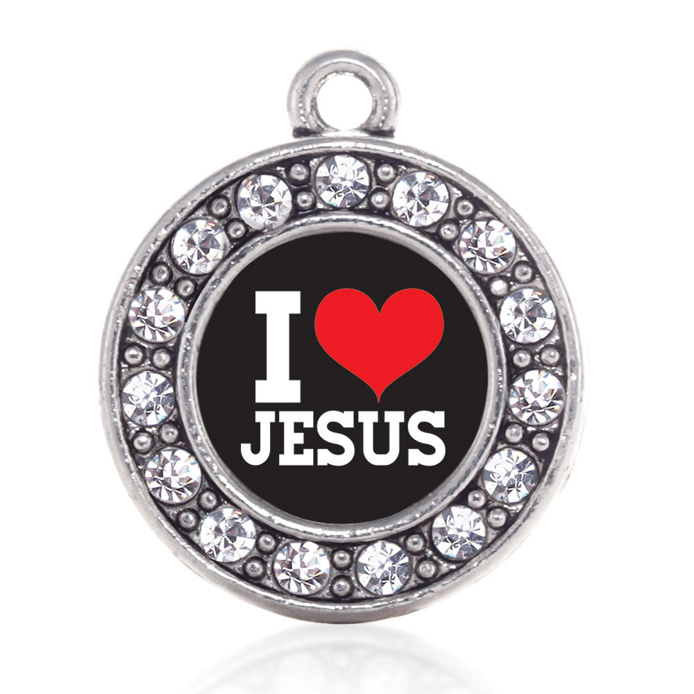 I Love Jesus Circle Charm