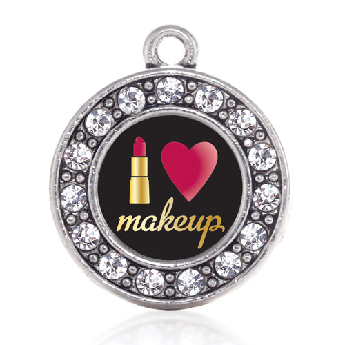 I Love Makeup Circle Charm