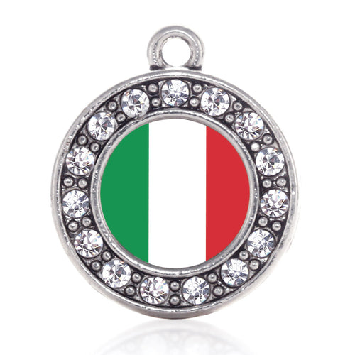 Italian Flag Circle Charm