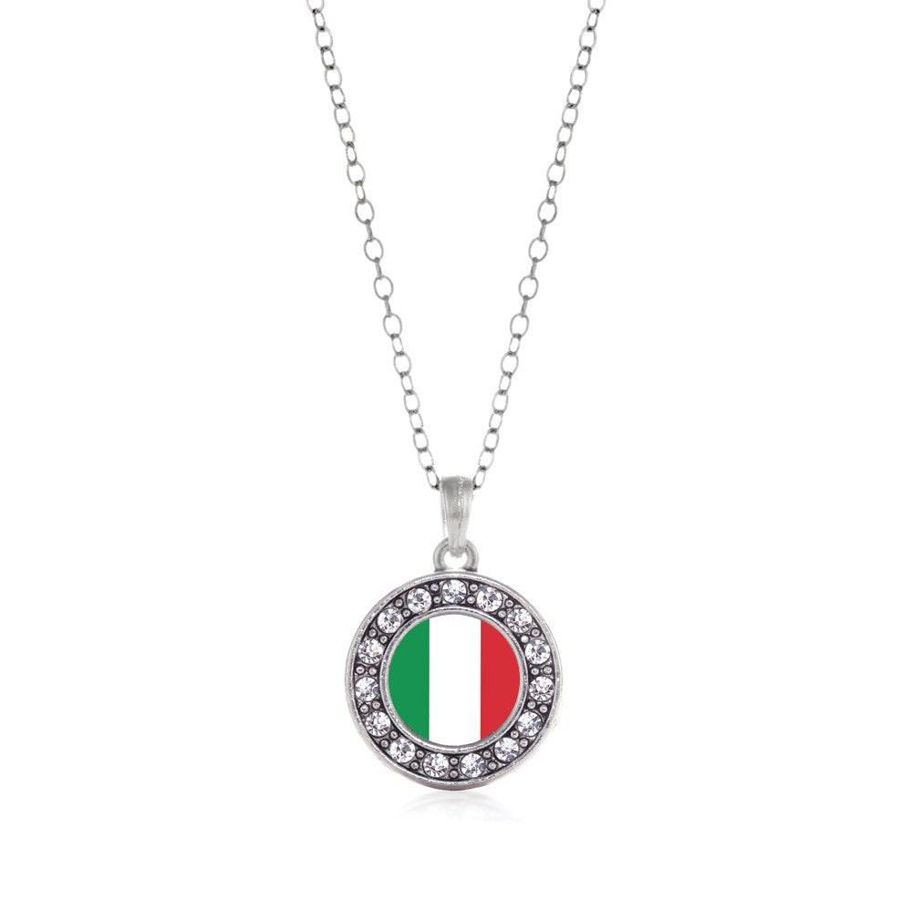 Italian Flag Circle Charm