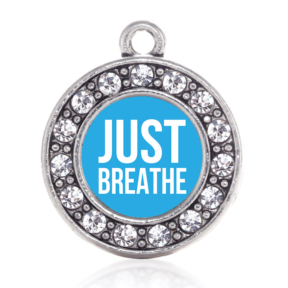 Just Breathe Circle Charm