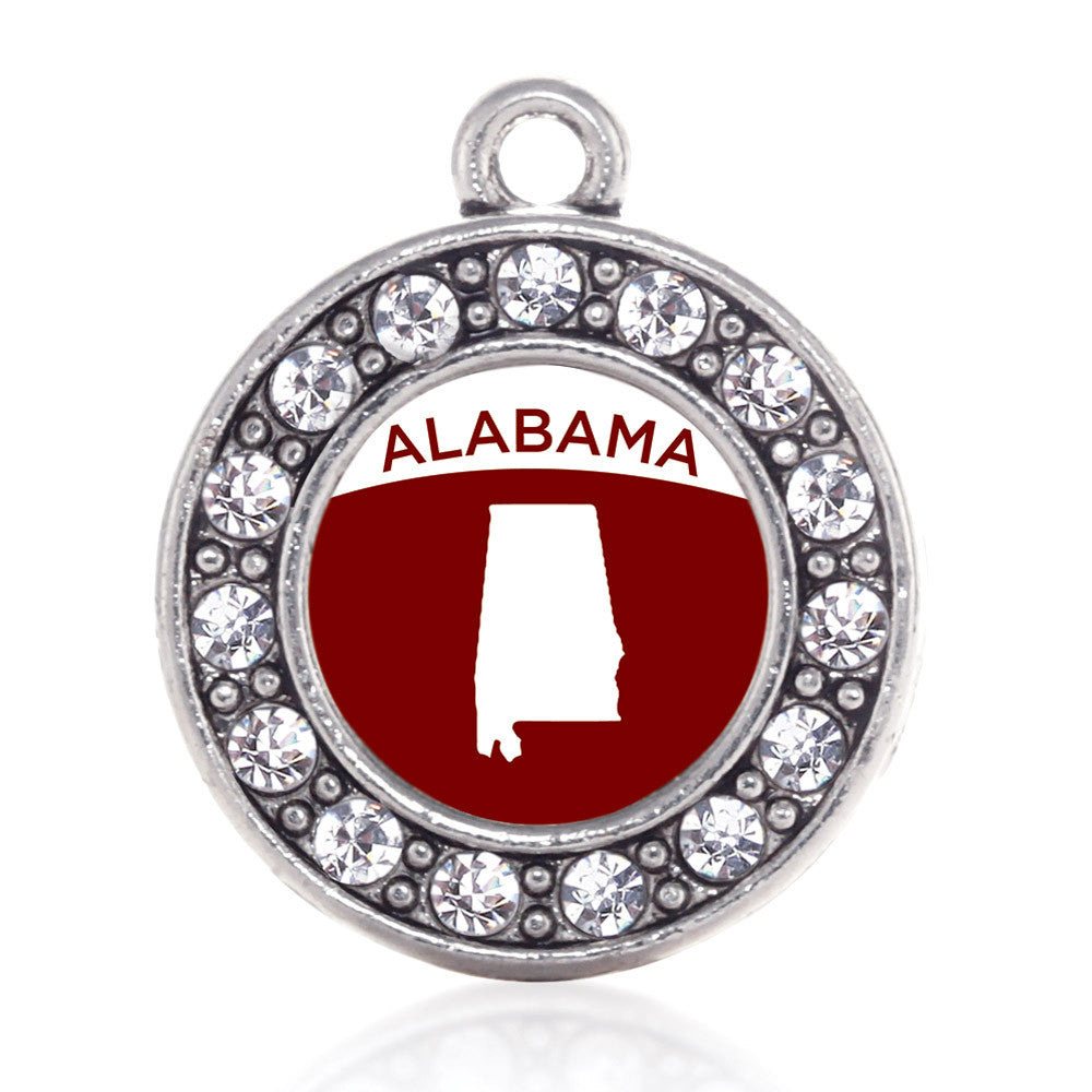 Alabama Outline Circle Charm
