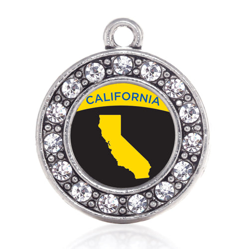 California Outline Circle Charm