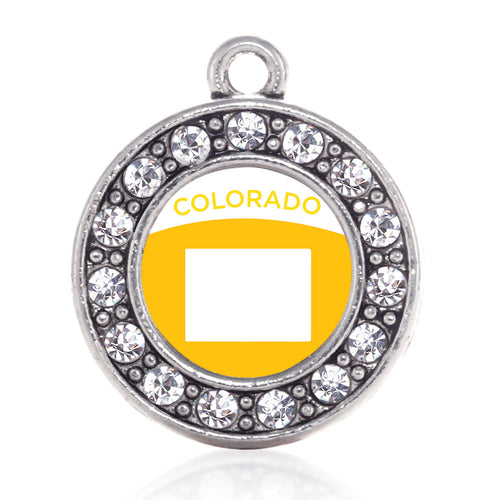 Colorado Outline Circle Charm