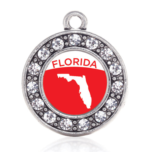 Florida Outline Circle Charm