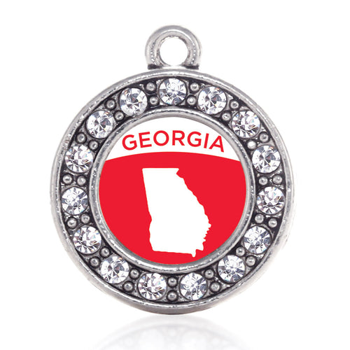 Georgia Outline Circle Charm