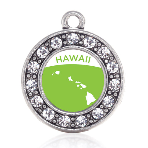 Hawaii Outline Circle Charm