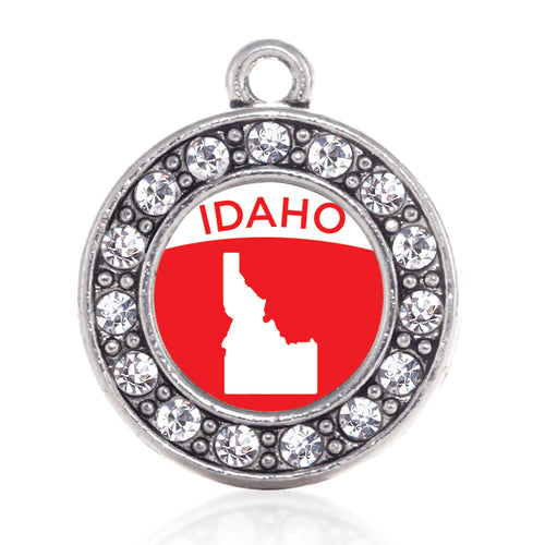 Idaho Outline Circle Charm