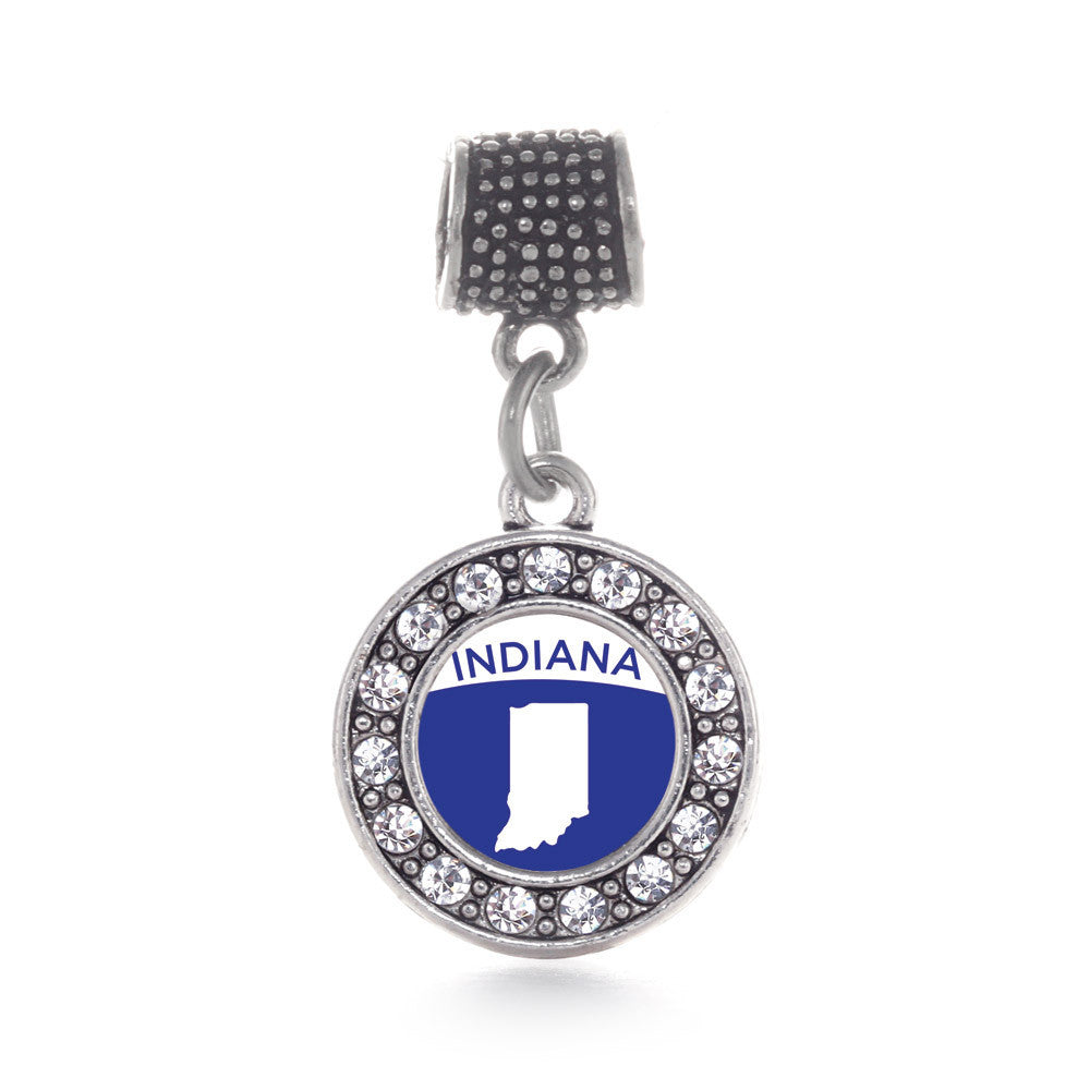 Indiana Outline Circle Charm