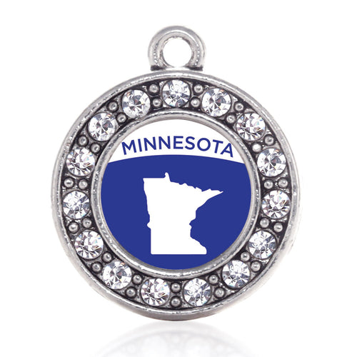 Minnesota Outline Circle Charm