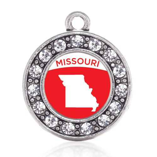 Missouri Outline Circle Charm