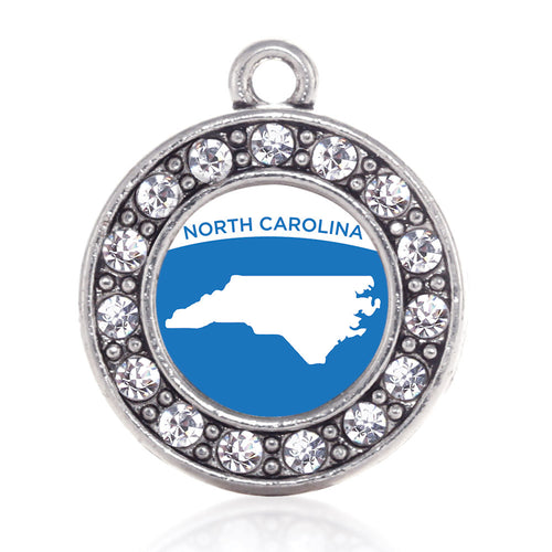 North Carolina Outline Circle Charm