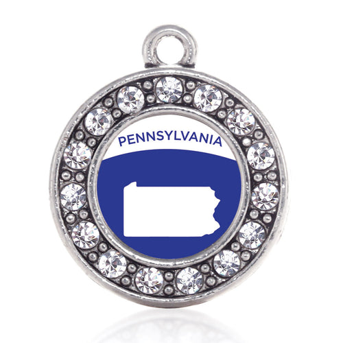 Pennsylvania Outline Circle Charm
