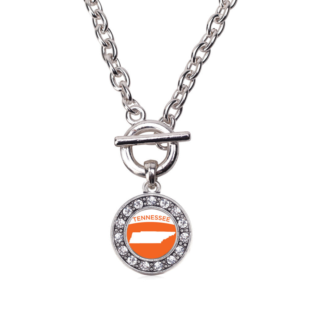 Tennessee Outline Circle Charm