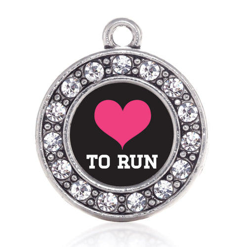 Love To Run Circle Charm