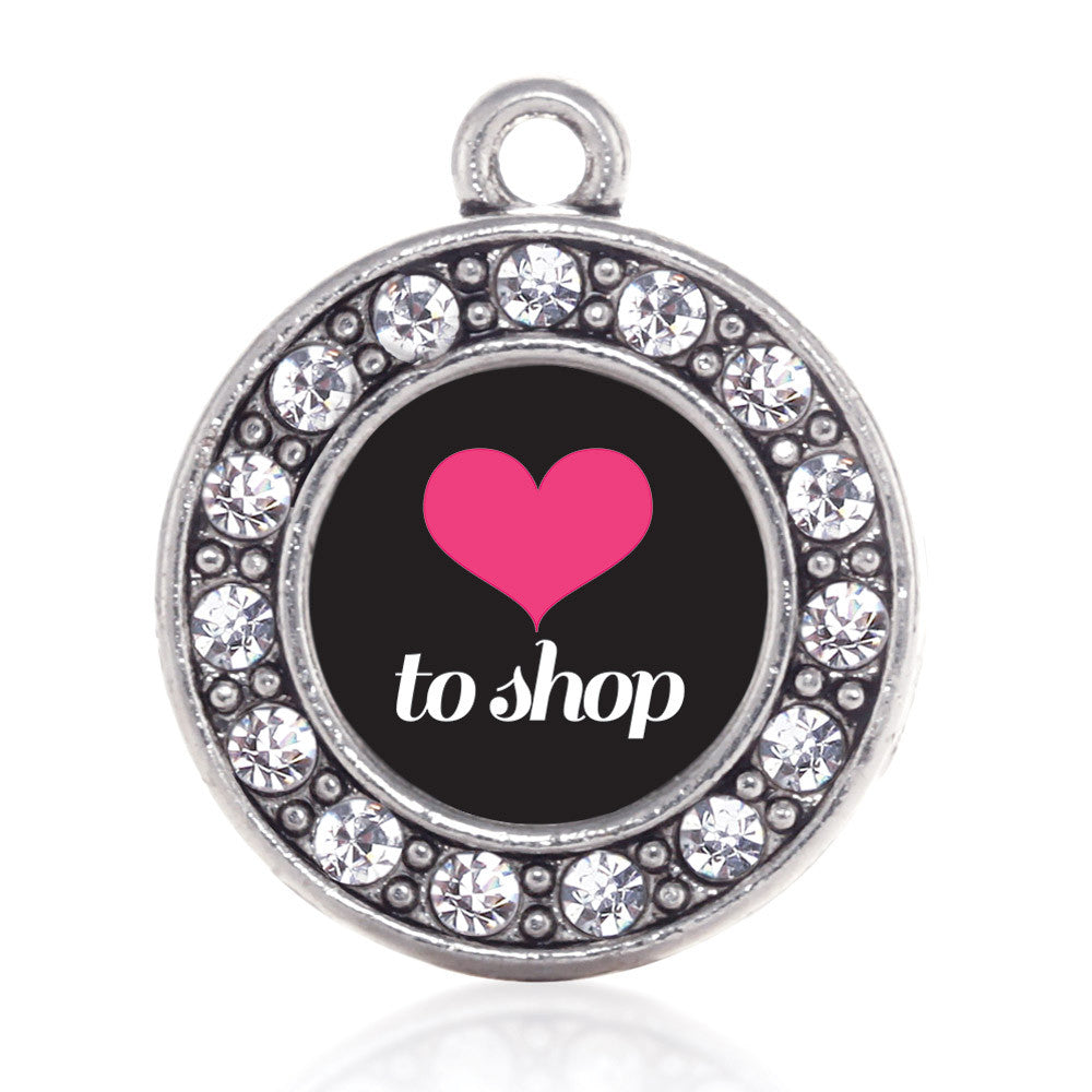 Love to Shop Circle Charm