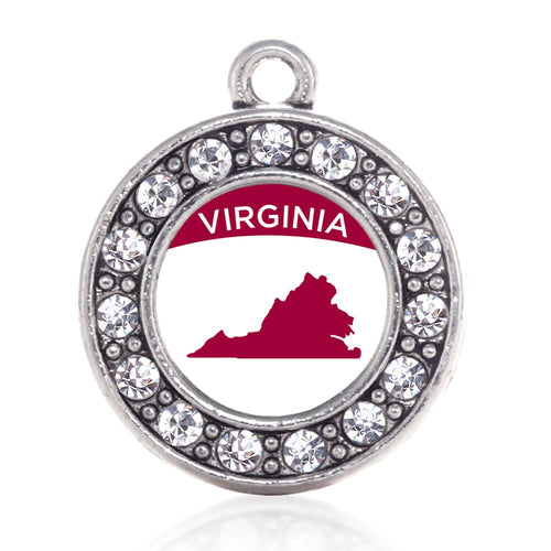 VIrginia Outline Circle Charm