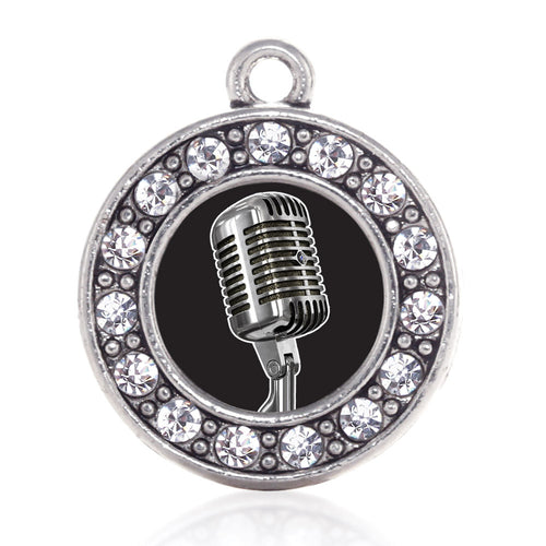 Microphone Circle Charm