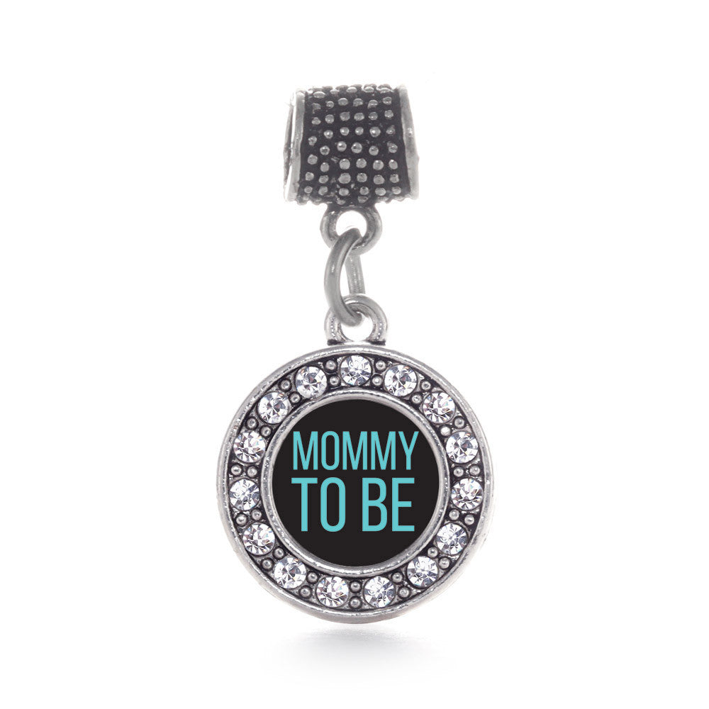 Mommy To Be Blue Circle Charm