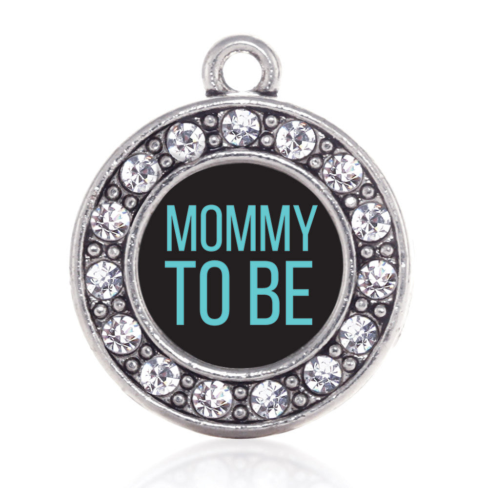 Mommy To Be Blue Circle Charm