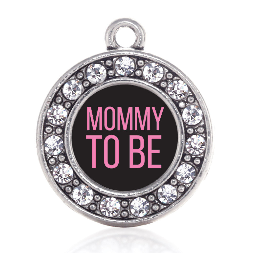 Mommy To Be Pink Circle Charm