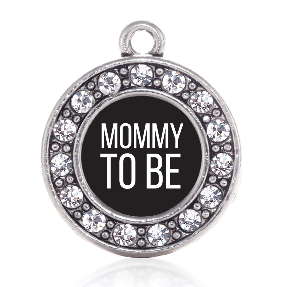 Mommy To Be White Circle Charm