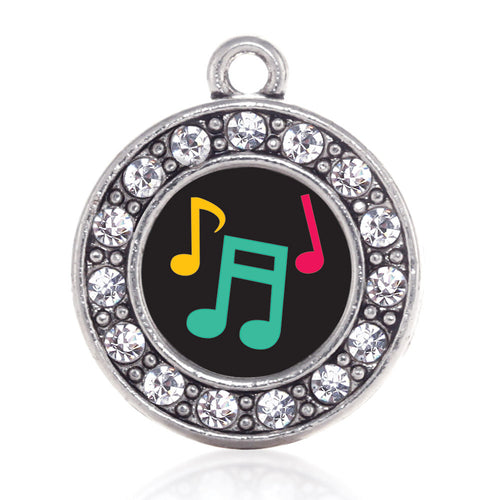 Musical Notes Circle Charm